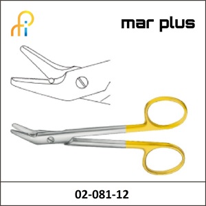 MAR PLUS UNIVERSAL SCISSORS TUNGSTEN TC 1 BLADE SERR. 12CM