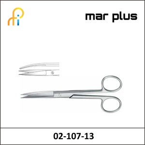 MAR PLUS OPERATING SCISSORS, SH/SH, CVD., 13 CM