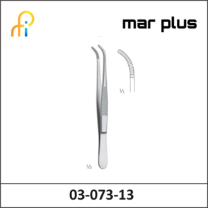 MAR PLUS DRESSING FORCEPS, MEDIUM WIDE, CVD.,13CM