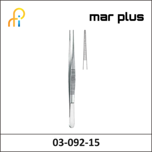 MAR PLUS MICRO DRESSING FORCEPS, 0.8 MM, 15.5 CM