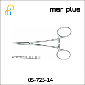 MAR PLUS FORCEPS, HALSTED-MOSQUITO, 1X2 T., STR., 14.5 CM