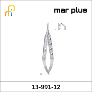 MAR PLUS MICRO SCISSORS, VANNAS, ANG. DOWN, 12 CM
