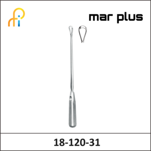MAR PLUS UTER. CURETTE, 11 MM, BL., RIG., 31 CM