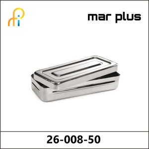 MAR PLUS INSTR. BOX, LID W. BUTTON, 230X130X50 MM