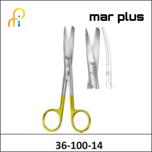 MAR PLUS TC SCISSORS CVD S/B 145MM